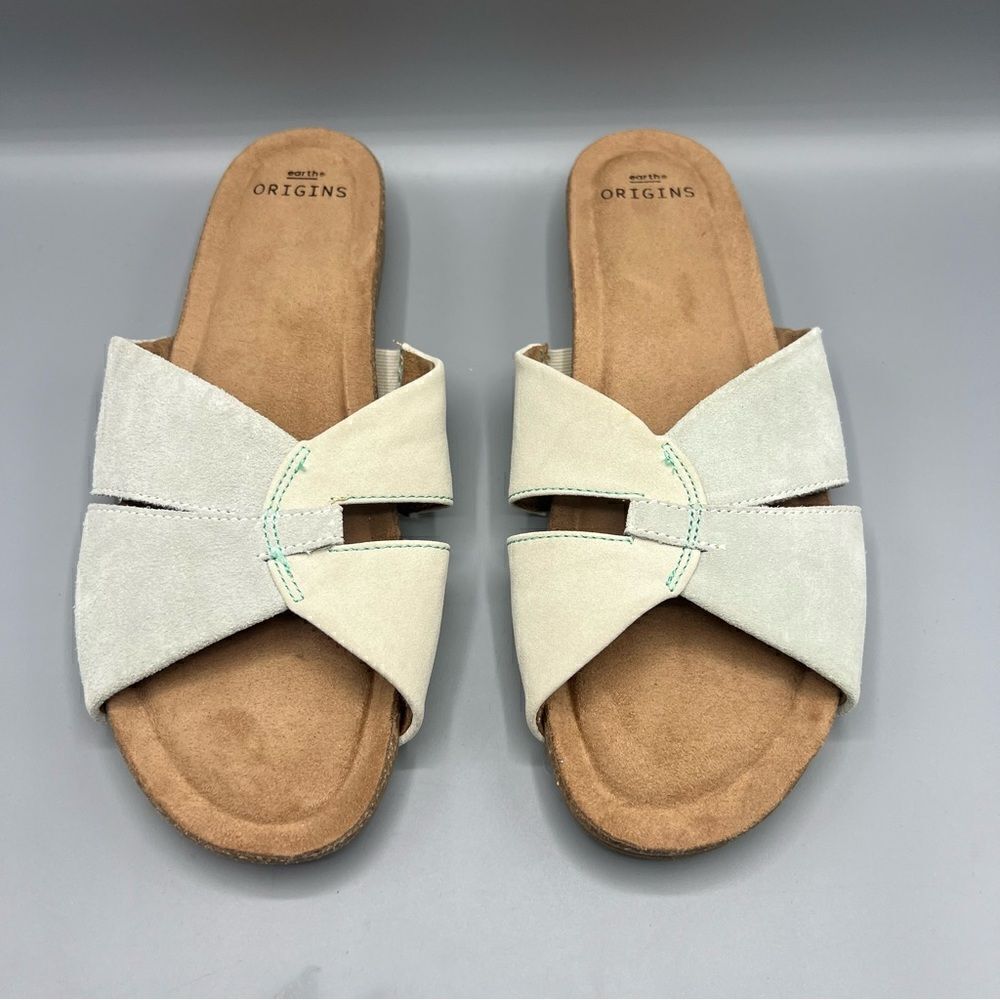 Earth Origins Lexi Seafoam Green Suede Sandals NWT - Picture 2 of 6
